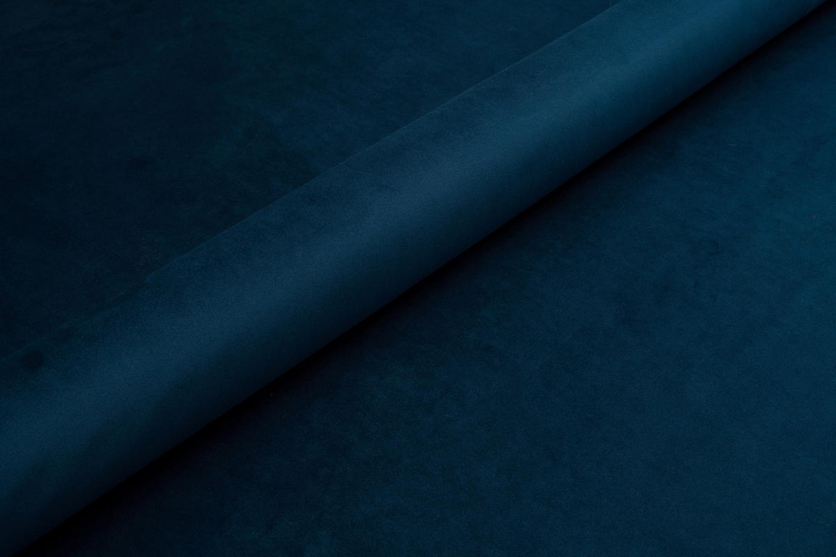 SCHLAFSOFA  mit Schlafen auf Sitzhöhe, Rücken echt Samt Blau  - Blau/Goldfarben, Design, Textil/Metall (235/96/104cm) - MID.YOU