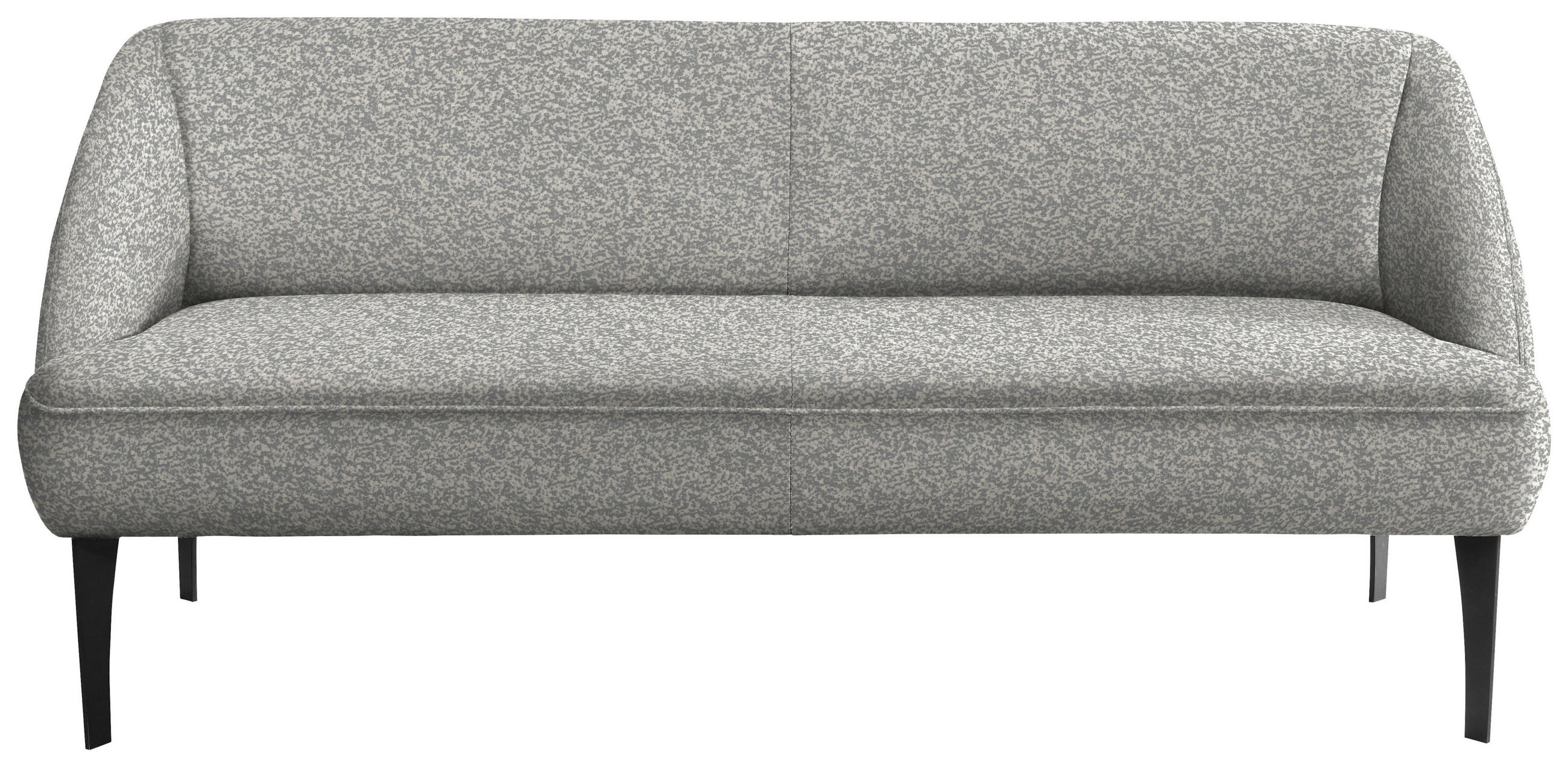 SITZBANK 197/85/72 cm Chenille Grau, Silberfarben Metall  - Silberfarben/Schwarz, KONVENTIONELL, Textil/Metall (197/85/72cm) - Moderano