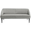 SITZBANK 197/85/72 cm Chenille Grau, Silberfarben Metall  - Silberfarben/Schwarz, KONVENTIONELL, Textil/Metall (197/85/72cm) - Moderano