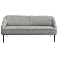 SITZBANK 197/85/72 cm Chenille Grau, Silberfarben Metall  - Silberfarben/Schwarz, KONVENTIONELL, Textil/Metall (197/85/72cm) - Moderano