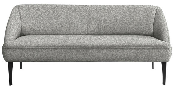 SITZBANK in Textil Grau, Silberfarben  - Silberfarben/Schwarz, KONVENTIONELL, Textil/Metall (237/85/72cm) - Moderano