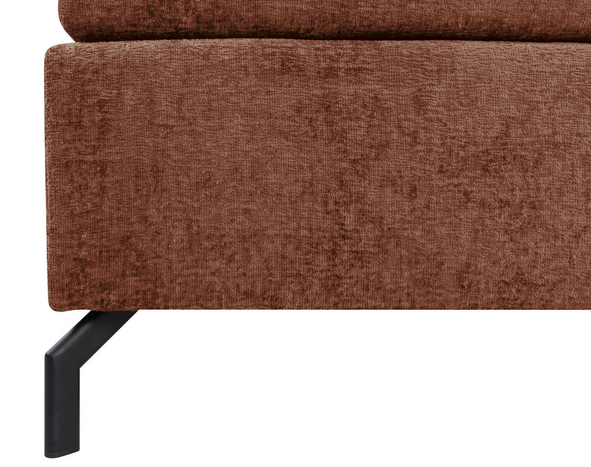 BOXSPRINGBETT 180/200 cm  in Rotbraun  - Rotbraun/Schwarz, Design, Textil/Metall (180/200cm) - Esposa