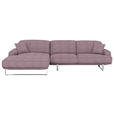 ECKSOFA Lesina in Webstoff Flieder  184/304 cm  - Flieder, Design, Textil/Metall (184/304cm) - Dieter Knoll