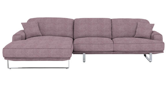 ECKSOFA Lesina in Webstoff Flieder  184/304 cm  - Flieder, Design, Textil/Metall (184/304cm) - Dieter Knoll