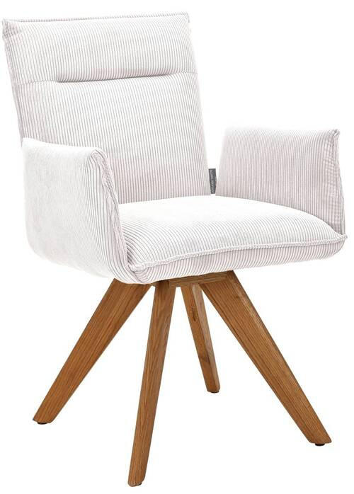 ARMLEHNSTUHL  in Cord  - Wildeiche/Creme, Design, Holz/Textil (59/87/62cm) - Johann Jakob
