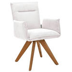 ARMLEHNSTUHL  in Cord  - Wildeiche/Creme, Design, Holz/Textil (59/87/62cm) - Johann Jakob