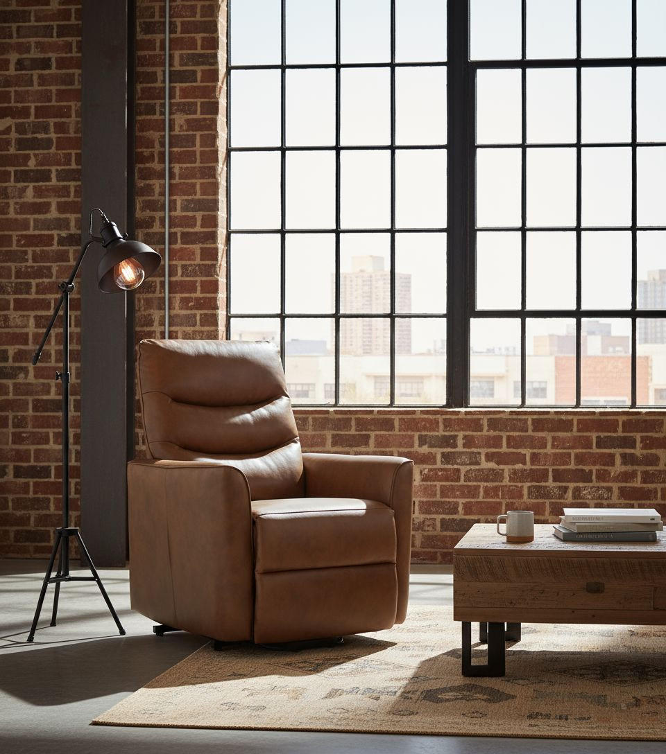 FERNSEHSESSEL  mit Lederlook Braun  - Schwarz/Braun, KONVENTIONELL, Textil/Metall (76/105/88cm) - MID.YOU