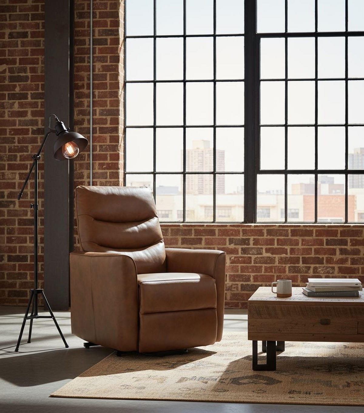 Fotoliu Pentru Televizor din textil, maro - maro/negru, Konventionell, metal/textil (76/105/88cm) - MID.YOU