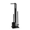 WC-BÜRSTENKOMBINATION - Schwarz, Basics, Glas/Kunststoff (18/70/23cm) - Wenko