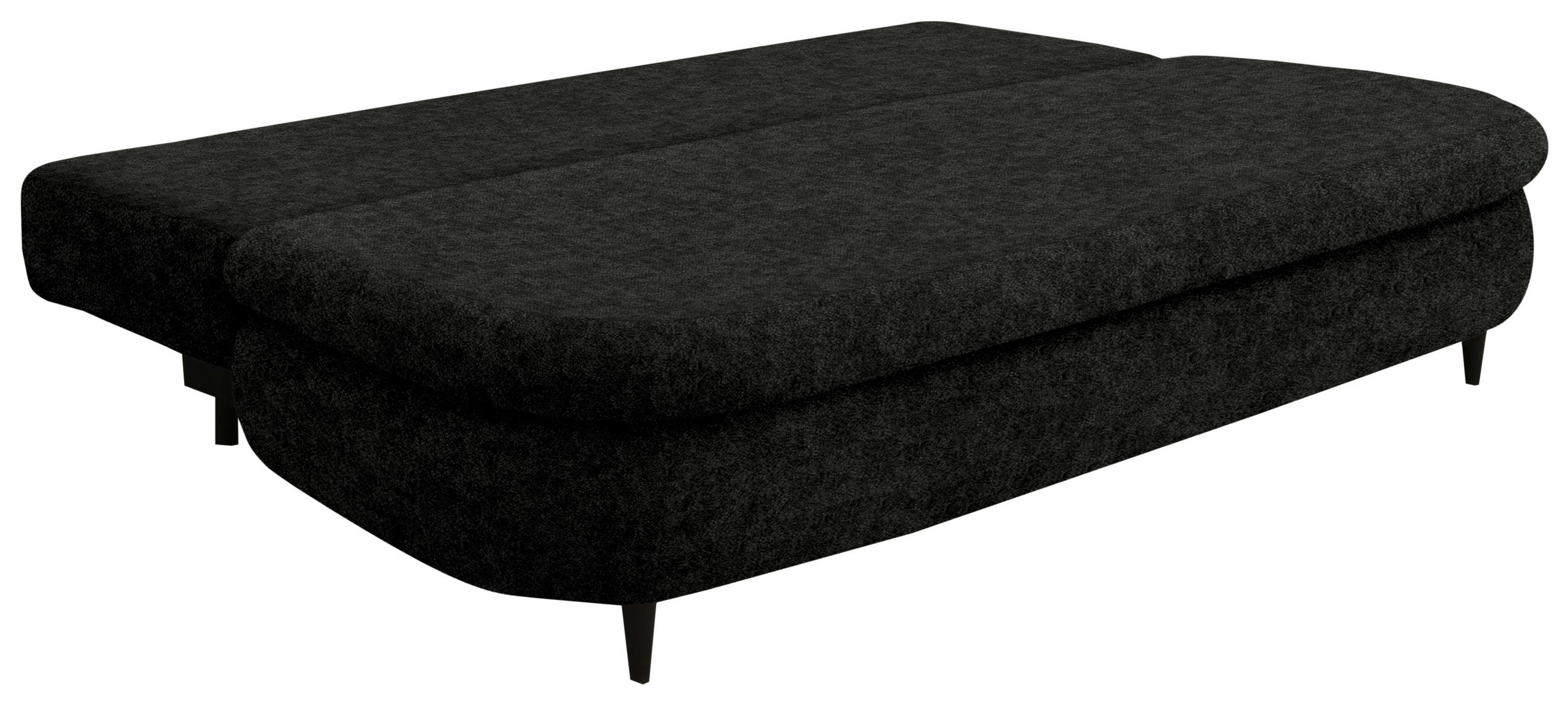 SCHLAFSOFA in Velours Dunkelgrün  - Dunkelgrün/Schwarz, Design, Holz/Textil (213/89/105cm) - Novel