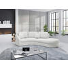 ECKSOFA JAZZ V Weiß Mikrofaser  - Schwarz/Weiß, MODERN, Kunststoff/Textil (266/230cm) - Sit & More