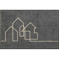 FUßMATTE 50/75 cm Linestreet  - Grau, Trend, Kunststoff/Textil (50/75cm) - wash+dry
