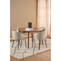 AUSZIEHTISCH Walnussfarben rund  ausziehbar  - Walnussfarben, Basics, Holz (115-154/75/115cm) - MID.YOU