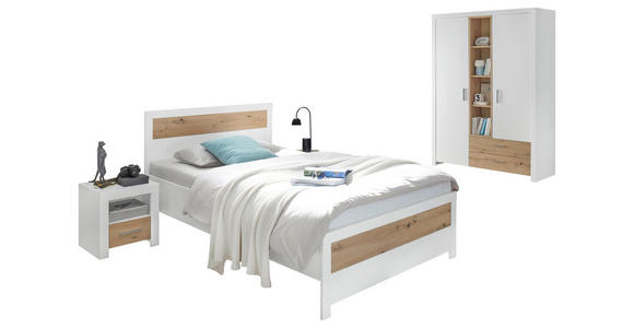 JUGENDZIMMER - Weiß/Eiche Artisan, KONVENTIONELL, Holzwerkstoff (120/200cm) - Xora