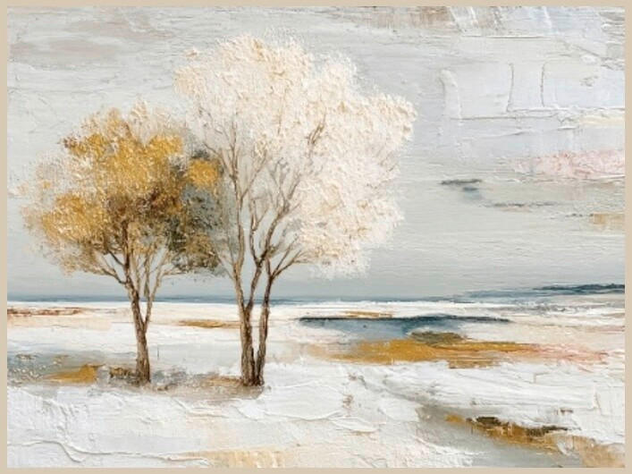 Euroart Metallbild Neutral Landscape III - Haptic Effect Mehrfarbig 60x80x4 cm
