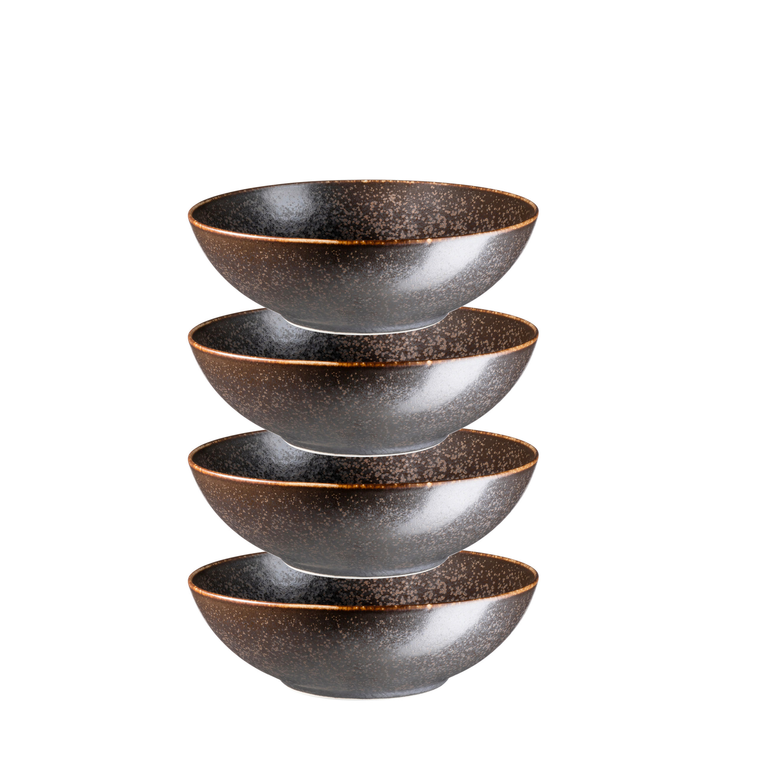 SCHÜSSELSET Powerful 4-teilig  - Schwarz/Braun, Basics, Keramik - Mäser