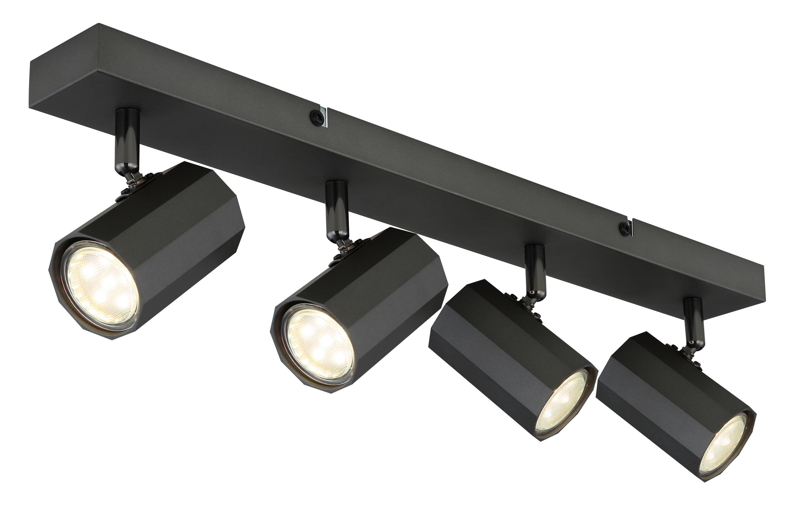 BODOVÉ SVÍTIDLO, 25 W/GU10, 53/6/14,5 cm - šedá, Design, kov (53/6/14,5cm) - Globo