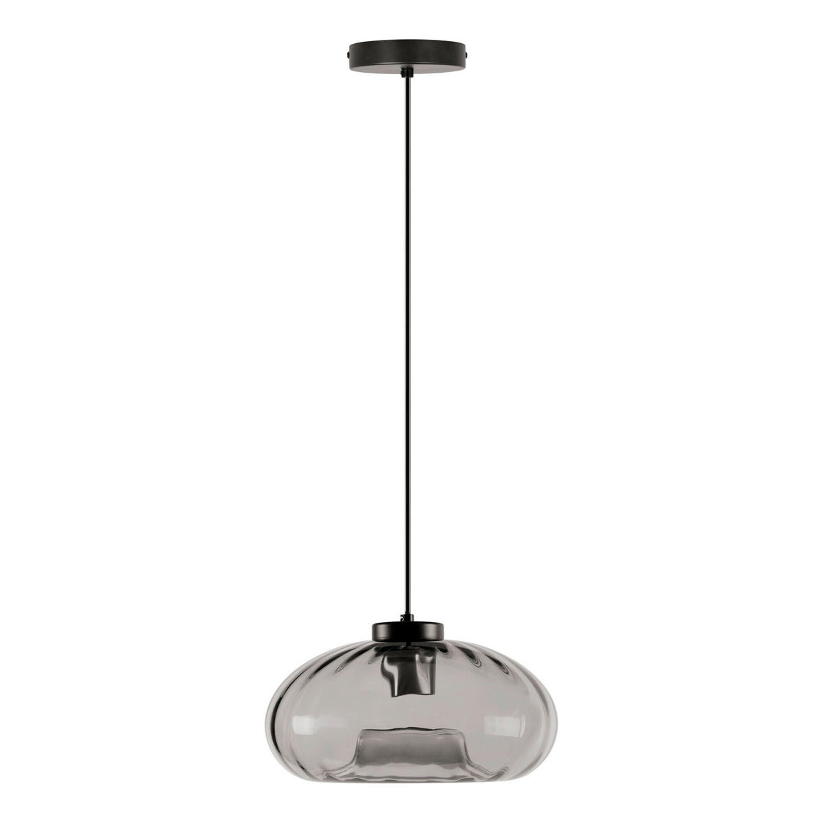 HÄNGELEUCHTE 28/118,5 cm   - Schwarz, Design, Glas/Metall (28/118,5cm) - Osram