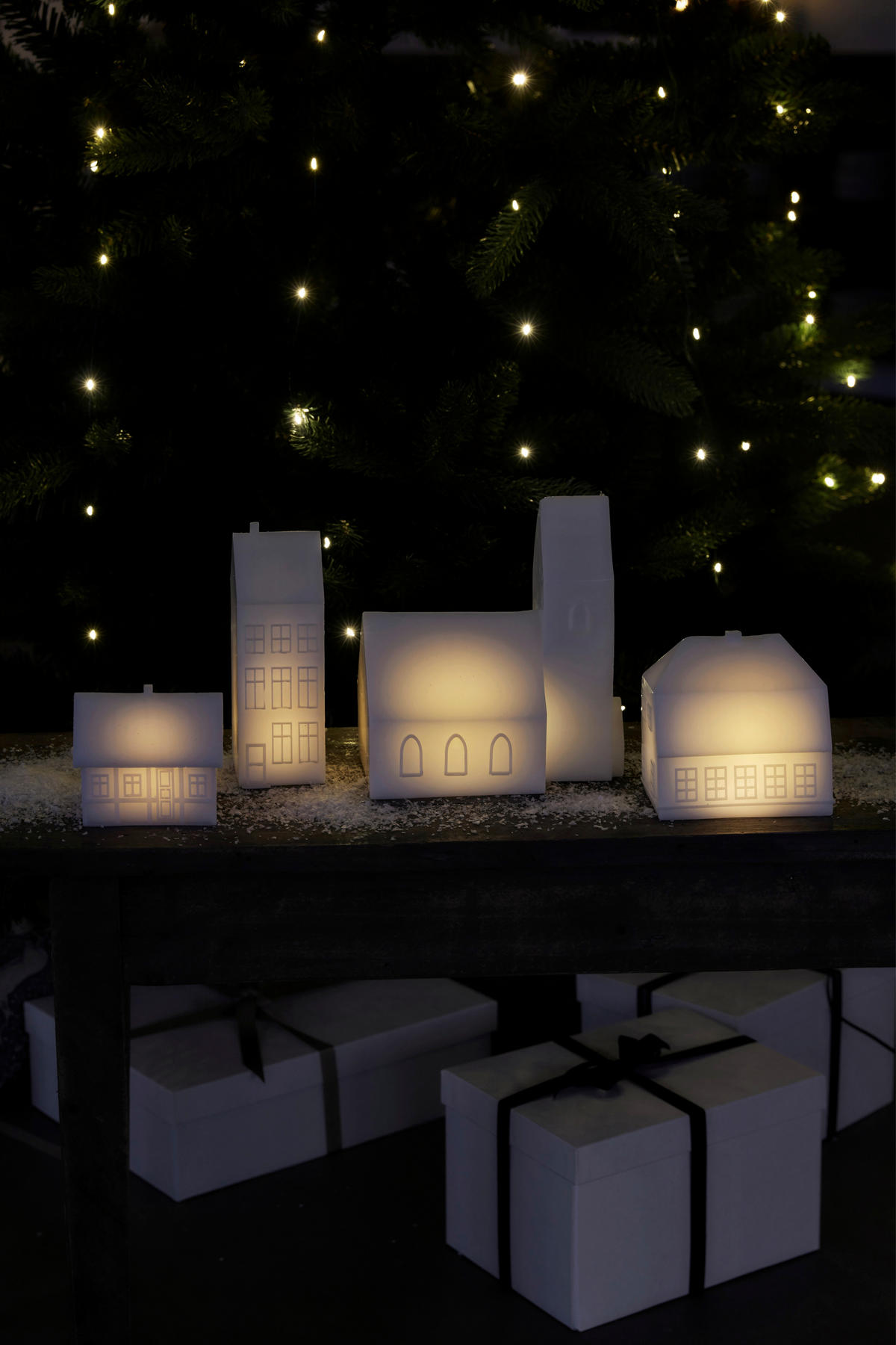 LED-KERZE  - Weiß, Basics, Naturmaterialien (9/6,5/8cm)