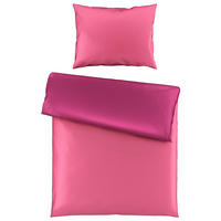 WENDEBETTWÄSCHE Uni Satin Satin 140/220 cm  - Pink/Beere, Basics, Textil (140/220cm) - Novel