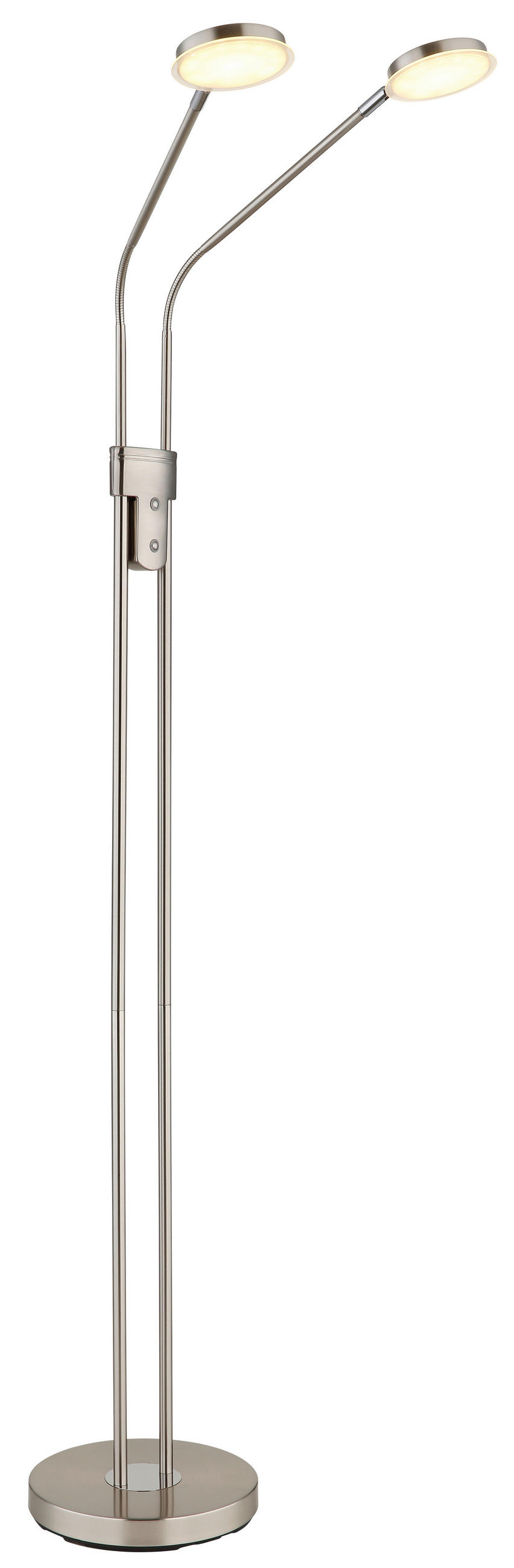 LED-STEHLEUCHTE Silvio 93/25 cm  - Schwarz/Weiß, Design, Kunststoff/Metall (93/25cm) - Globo