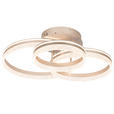 LED-DECKENLEUCHTE 72/63/22 cm   - Cappuccino, Design, Kunststoff/Metall (72/63/22cm) - Novel