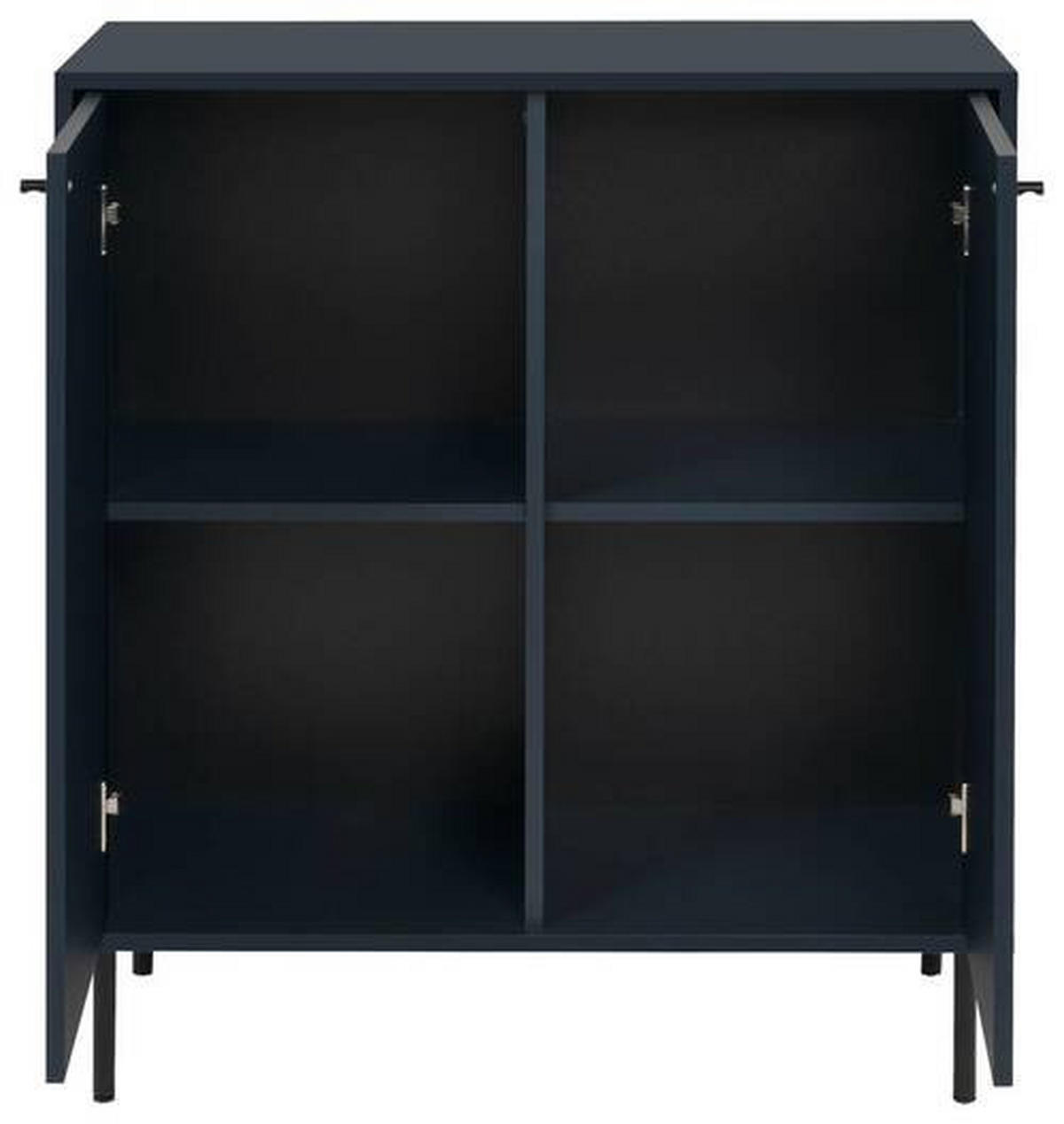 KOMMODE  in 80/90/40 cm  - Schwarz/Dunkelblau, MODERN, Holzwerkstoff/Metall (80/90/40cm) - MID.YOU