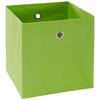 SKLADACÍ BOX, kov, textil, kartón, 32/32/32 cm - zelená/strieborná, Design, kartón/kov (32/32/32cm) - Carryhome