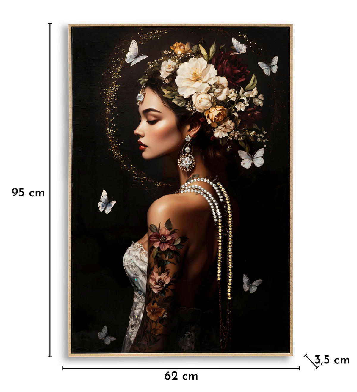 LEINWANDBILD Frauen  - Goldfarben, Basics, Holz/Kunststoff (62/92/3.5cm)