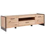 TV-ELEMENT Eiche Artisan  187/51/41 cm  - Eiche Artisan/Grau, Design, Holzwerkstoff/Kunststoff (187/51/41cm) - Hom`in
