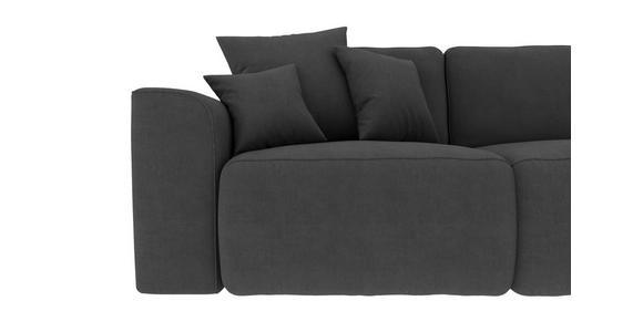 ECKSOFA Dunkelgrau Velours  - Chromfarben/Dunkelgrau, KONVENTIONELL, Kunststoff/Textil (293/195cm) - Carryhome