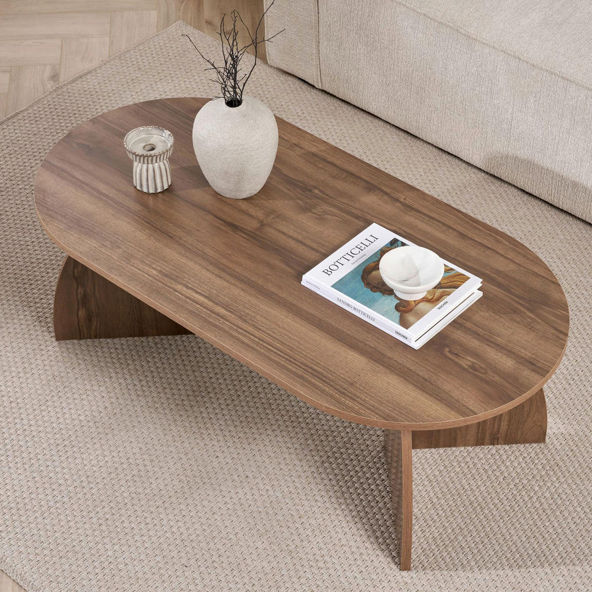 COUCHTISCH Walnussfarben  - Walnussfarben, MODERN, Holzwerkstoff (120/40/60cm) - MID.YOU