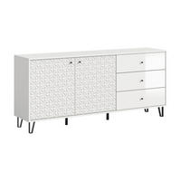 SIDEBOARD  in 170/76/40 cm  - Weiß Hochglanz/Schwarz, Design, Holzwerkstoff/Kunststoff (170/76/40cm) - Livetastic