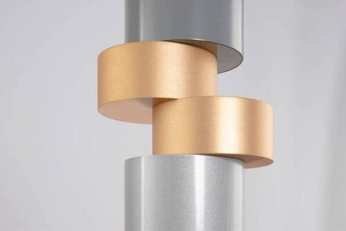 PENDELLEUCHTE 9,5/6,5/33 cm    - Silberfarben/Messingfarben, Trend, Metall (9,5/6,5/33cm) - MAYTONI