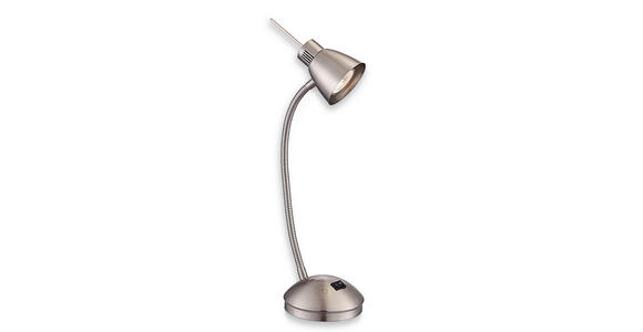 Led Schreibtischlampe Baldo Chromfarben mit Flexarm - Chromfarben, KONVENTIONELL, Metall (44cm) - Luca Bessoni