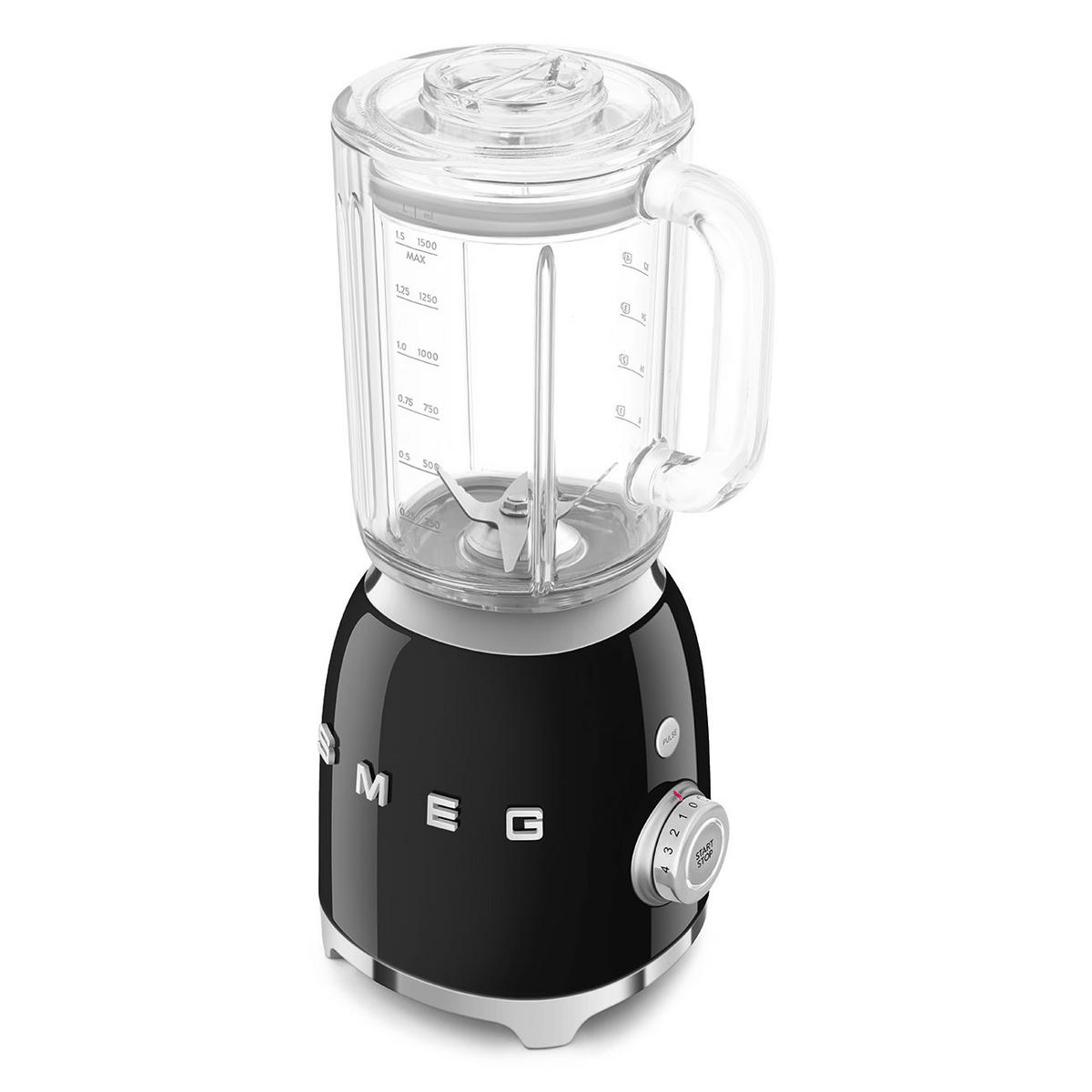 STANDMIXER  - Schwarz Hochglanz, Design, Kunststoff/Metall (19,7/39,7/16,3cm) - SMEG