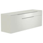 LOWBOARD  in 160/65/45 cm  - Alufarben/Weiß, Design, Glas/Holzwerkstoff (160/65/45cm) - Moderano