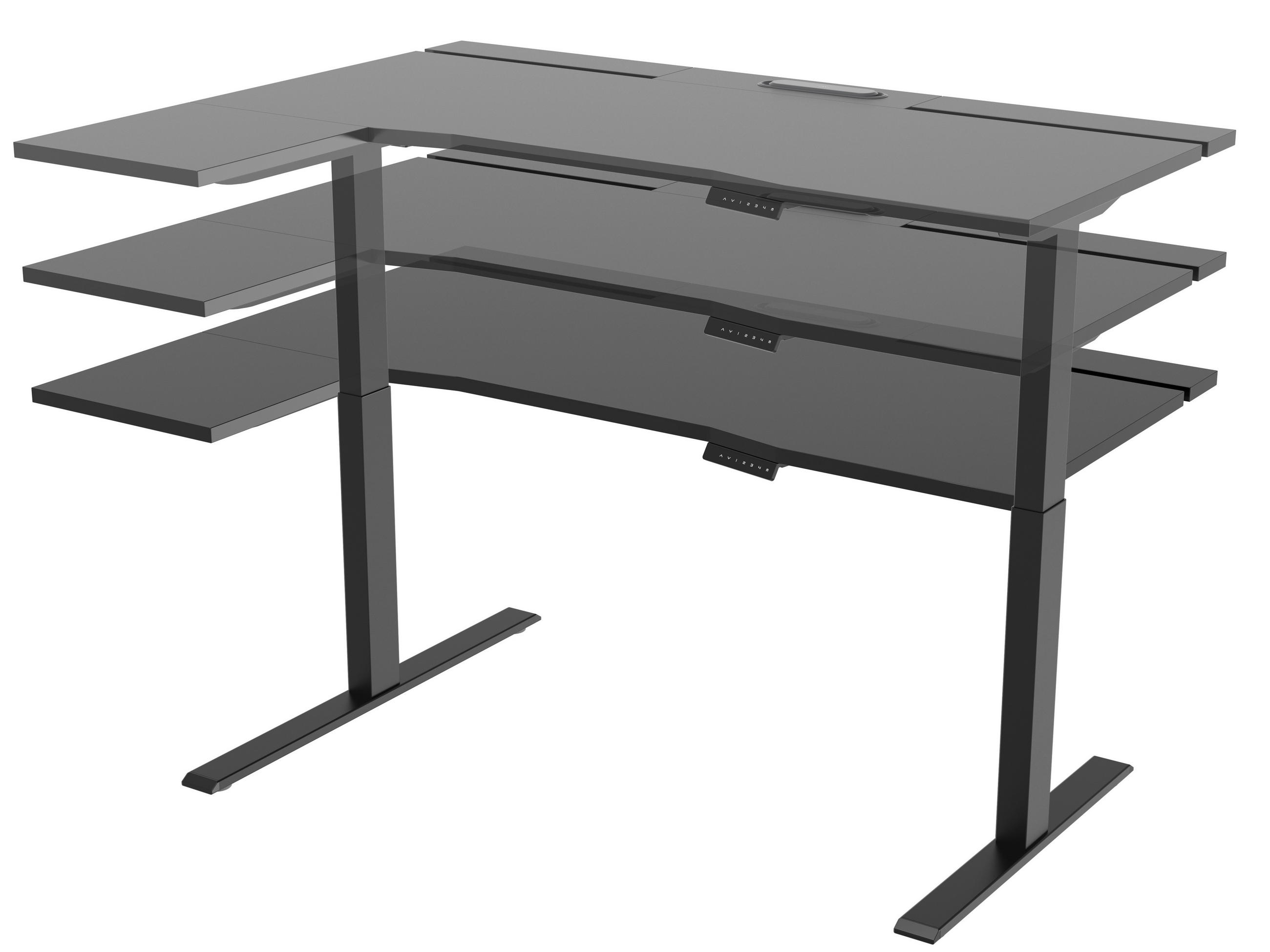 ÍRÓASZTAL  - fekete, Design, műanyag/faalapú anyag (150/76/73-118cm) - Cantus