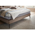 BOXSPRINGBETT 200/200 cm  in Hellbraun  - Hellbraun/Schwarz, Design, Textil/Metall (200/200cm) - Johann Jakob