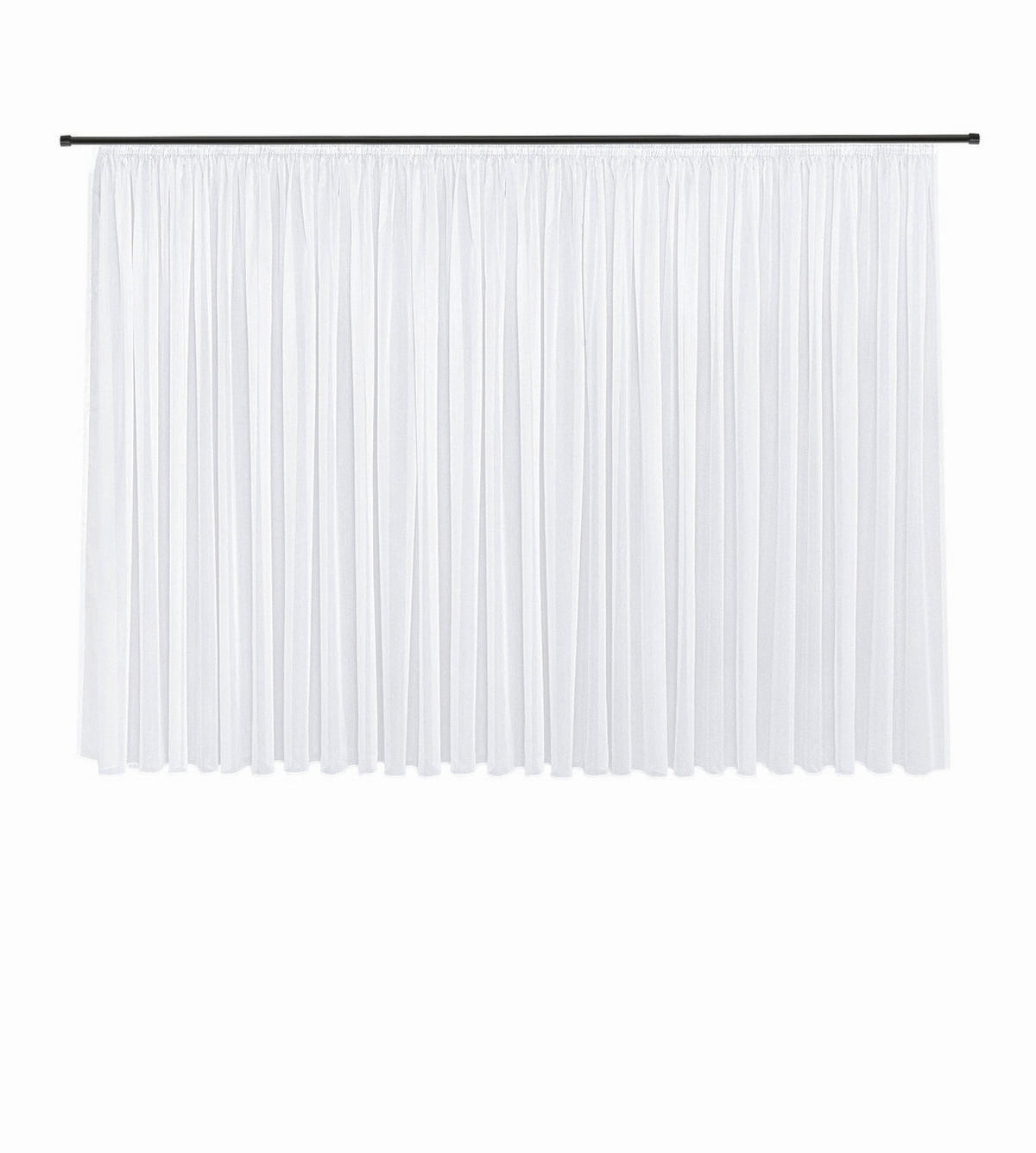 FERTIGSTORE  transparent  600/175 cm   - Weiß, Basics, Textil (600/175cm)