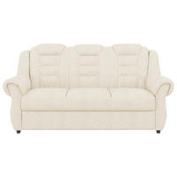 3-SITZER-SOFA in Chenille Creme  - Creme/Schwarz, Konventionell, Kunststoff/Textil (196/102/101cm) - Livetastic