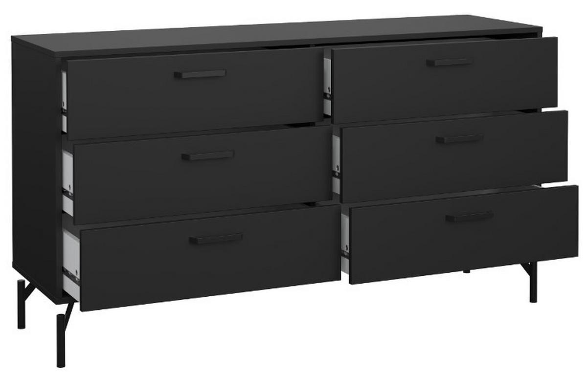 SIDEBOARD 138,7/76,6/39,8 cm  - svart, Design, metall/trämaterial (138,7/76,6/39,8cm) - Best Price