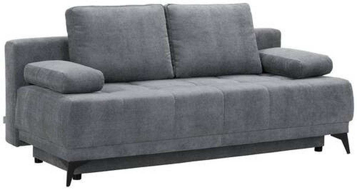 BÄDDSOFFA i flatväv mörkgrå  - mörkgrå/grå, Modern, textil (195/77/100cm) - MID.YOU