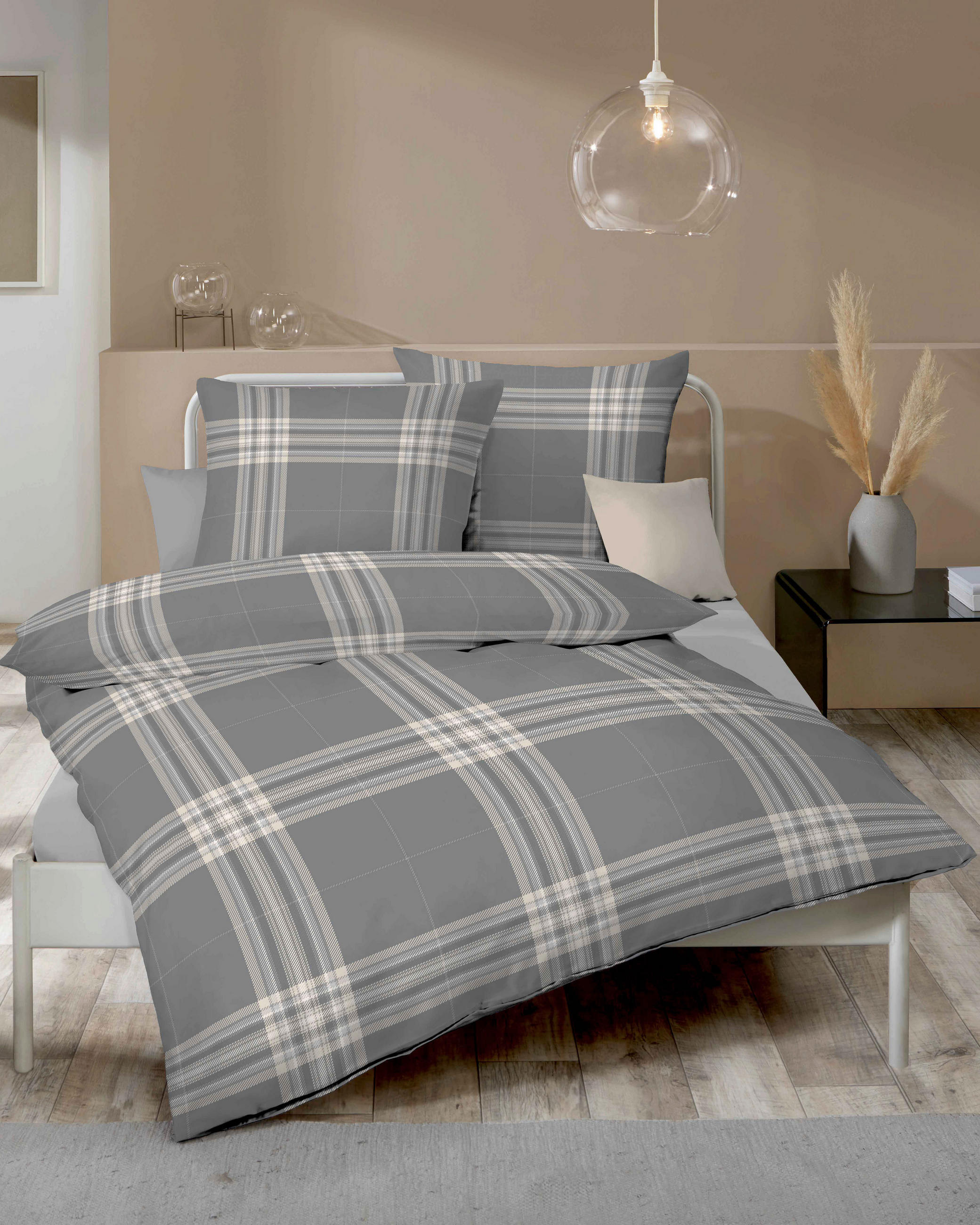 BETTWÄSCHE Pure Flanell 140/200 cm  - Anthrazit, Design, Textil (140/200cm) - Kaeppel