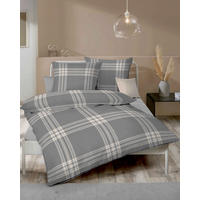 POSTELJNINA Pure 140/200 cm bombažni flanel antracit  - antracit, Konvencionalno, tekstil (140/200cm) - Kaeppel