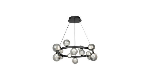LED-HÄNGELEUCHTE Regulus 79,5/150 cm   - Schwarzbraun, Design, Glas/Metall (79,5/150cm) - Dieter Knoll