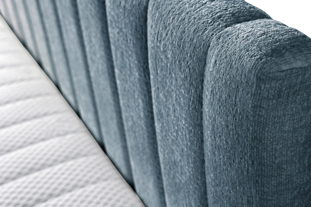 SCHLAFSOFA in Struktur Blau  - Blau/Schwarz, Design, Holz/Holzwerkstoff (212/83/99cm) - MID.YOU