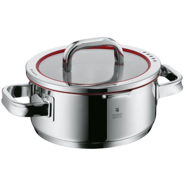 PLITKA ŠERPA 2,5 l - boja nerđajućeg čelika/crvena, Osnovno, metal/plastika (20cm) - WMF