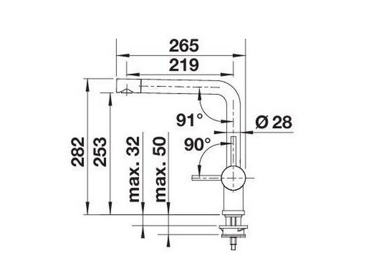 KÜCHENARMATUR 526961  - Weiß, Basics, Metall (10,9/28,4/26,3cm) - Blanco
