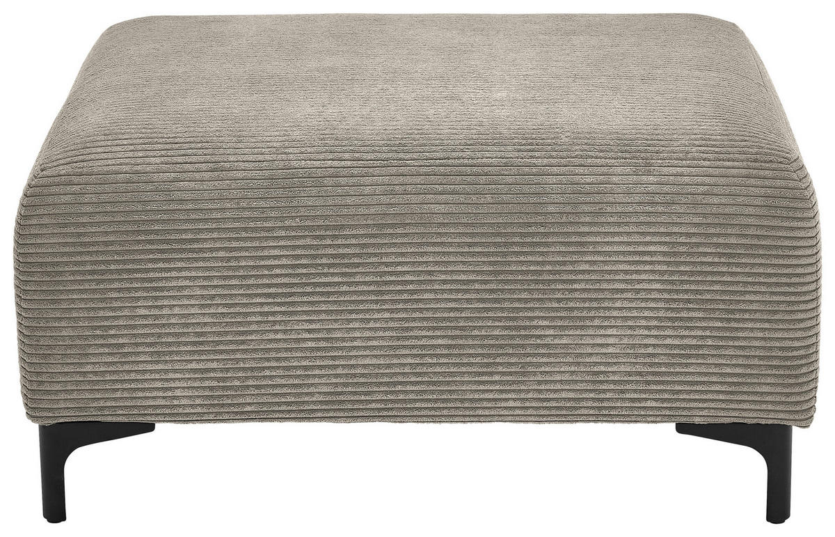 HOCKER in Textil Braun  - Schwarz/Braun, Konventionell, Textil/Metall (99/46/77cm) - Carryhome